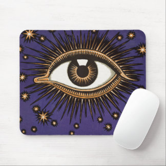 Vintage All Seeing Eye Mystic Celestial Art Mouse Pad