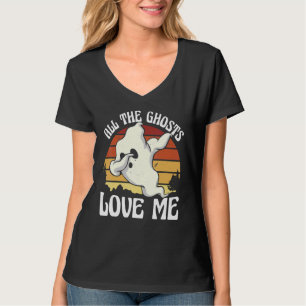 Vintage All The Ghost Love Me Retro Ghost Dabbing T-Shirt