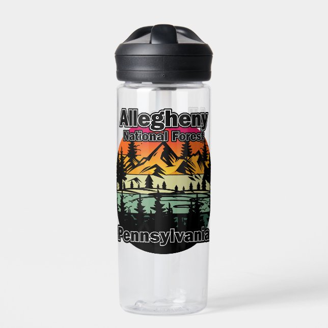 Vintage Allegheny National Forest Pennsylvania Water Bottle (Front)