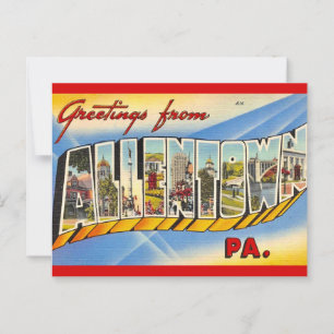 Vintage Allentown PA Postcard
