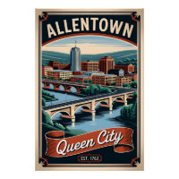 Vintage Allentown Pennsylvania Queen City Retro