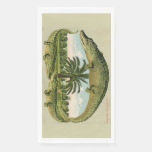Vintage Alligator Guest Towels Napkin