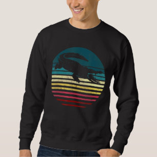 Vintage Alligator Retro Family Love Animals Distre Sweatshirt