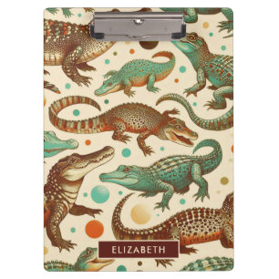Vintage Alligator Seamlees Clipboard