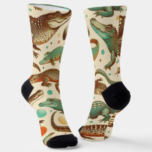 Vintage Alligator Seamlees Socks