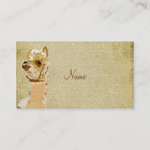 Vintage Alpaca Gold Business Card
