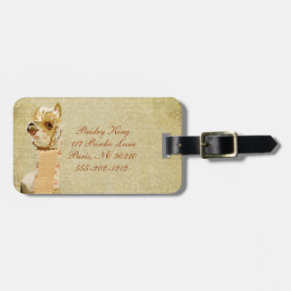 Vintage Alpaca Luggage Tag