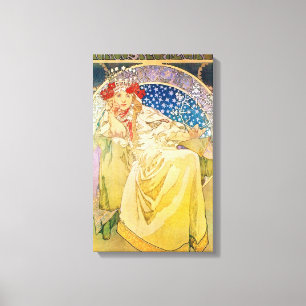 Vintage Alphonse Mucha Artwork Canvas Print