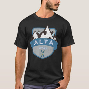 Vintage Alta Utah Illustration Retro T-Shirt