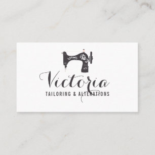 Vintage Alteration  Seamstress Tailor Business Car Card