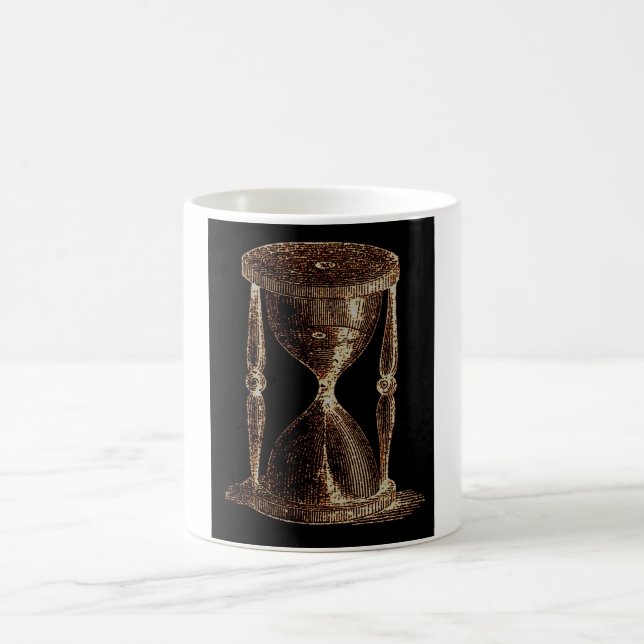 Vintage Altered Light Steampunk Alchemy Hourglass Coffee Mug (Center)