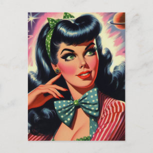 Vintage Alternative Pin Up Postcard