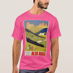 Vintage Alto Adige South Tirol Italian Travel Ad T-Shirt