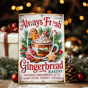 Vintage Always Fresh Gingerbread Bakery Medium Gift Bag