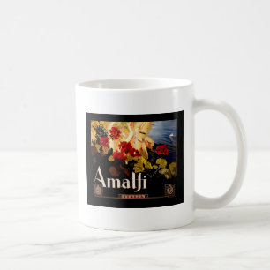 Vintage Amalfi Italia Travel Graphic Poster Art Coffee Mug