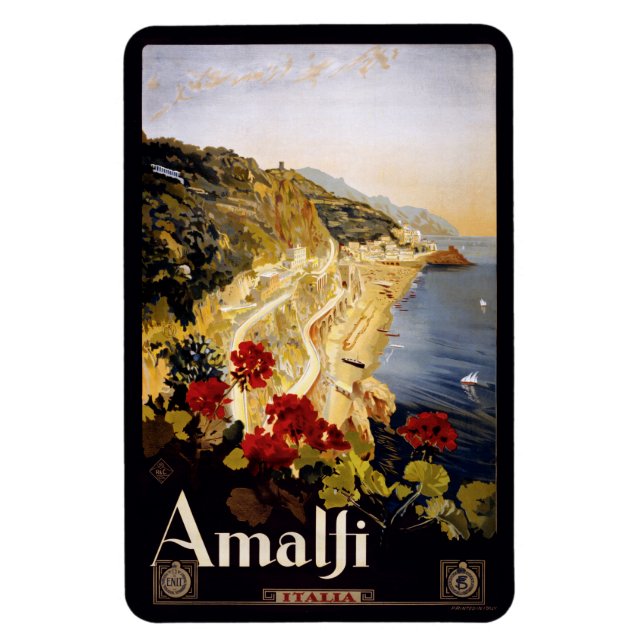 Vintage Amalfi Italy magnet (Vertical)
