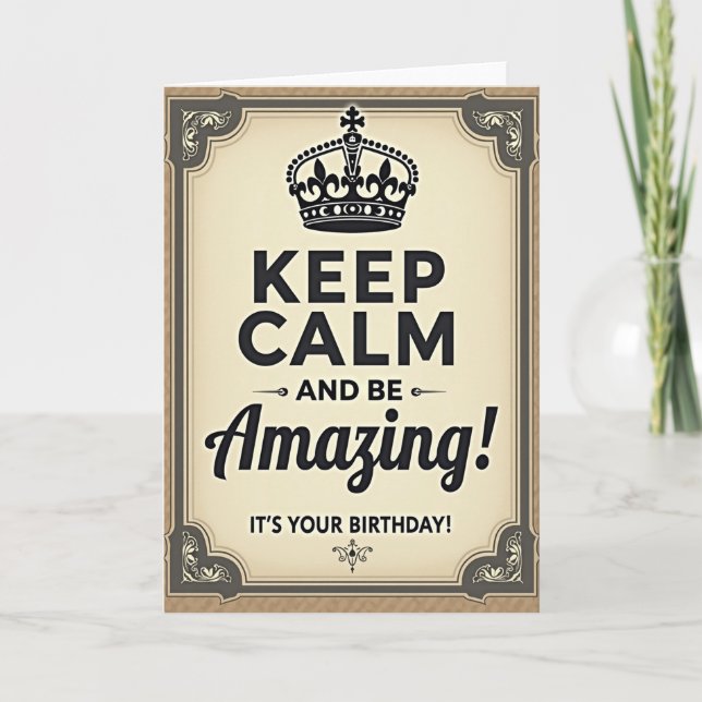 Vintage Amazing Birthday Card (Front)