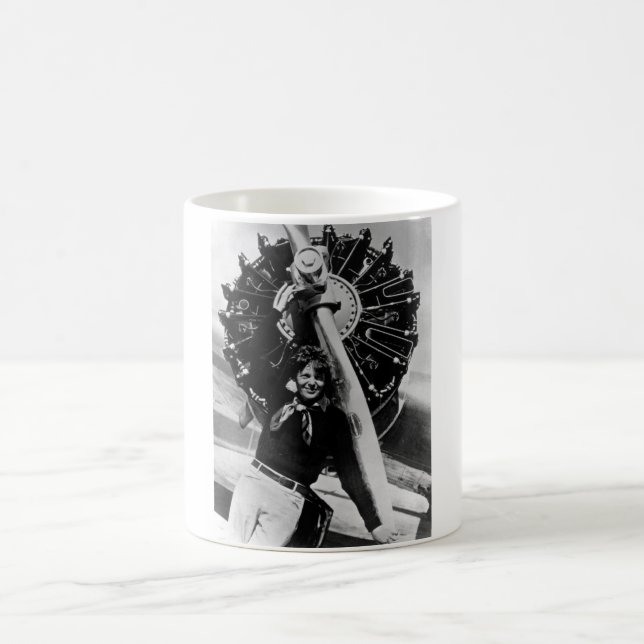 Vintage Amelia Earhart  Photo Coffee Mug (Center)