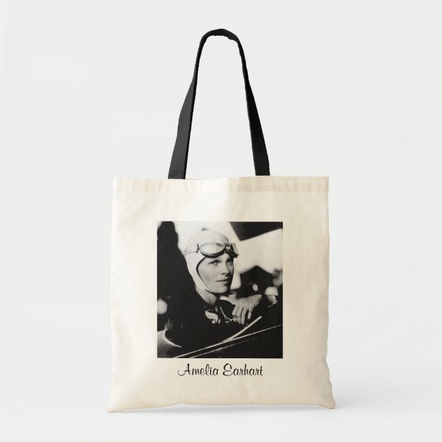 Vintage Amelia Earhart Photo Tote Bag (Front)