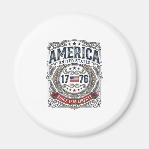 Vintage America 1776 Patriotic Liberty Magnet
