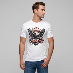 Vintage America 250 Bald Eagle 1776-2026 Patriotic T-Shirt