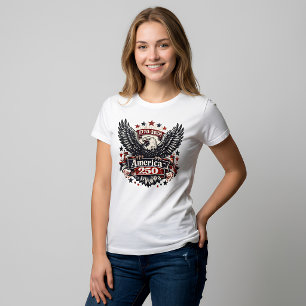 Vintage America 250 Bald Eagle 1776-2026 Patriotic T-Shirt