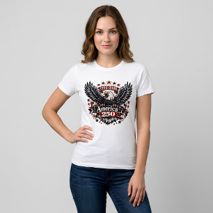 Vintage America 250 Bald Eagle 1776-2026 Patriotic Tri-Blend Shirt