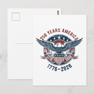 Vintage America 250 Eagle Seal – 1776-2026  Postcard