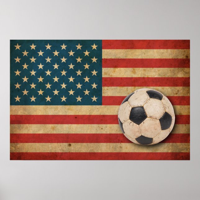 Vintage America Flag Poster (Front)