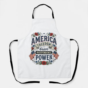 Vintage America Freedom Patriotic Shirt Design_1 Apron