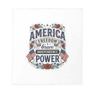 Vintage America Freedom Patriotic Shirt Design_1 Notepad
