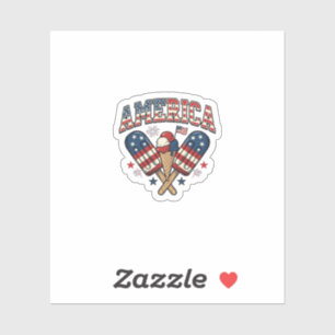 Vintage America Ice Cream Patriotic Shirt Design_1