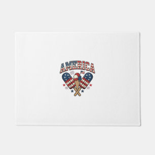 Vintage America Ice Cream Patriotic Shirt Design_1 Doormat