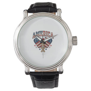 Vintage America Ice Cream Patriotic Shirt Design_1 Watch