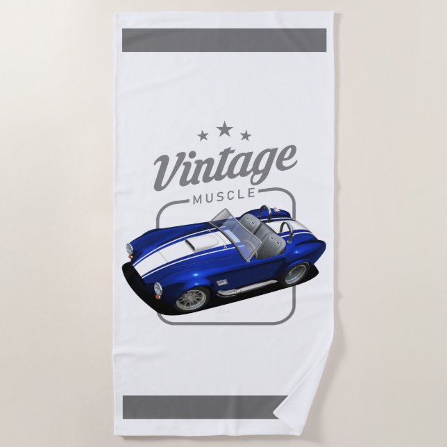 Vintage American Cobra Beach Towel (Front)