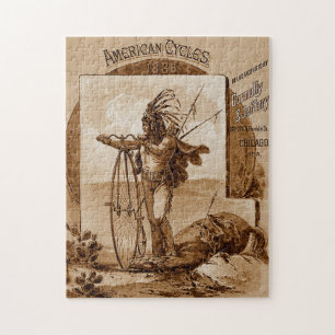 Vintage American Cycles Circa 1886 Advert Poster Jigsaw Puzzle