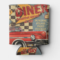 Vintage American Diner poster: retro style