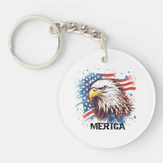 Vintage American Eagle  Key Ring (Front)