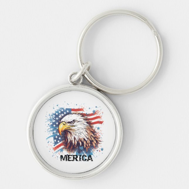 Vintage American Eagle  Key Ring (Front)