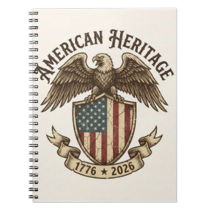 Vintage American Eagle Shield 2026 Semiquincentenn Notebook