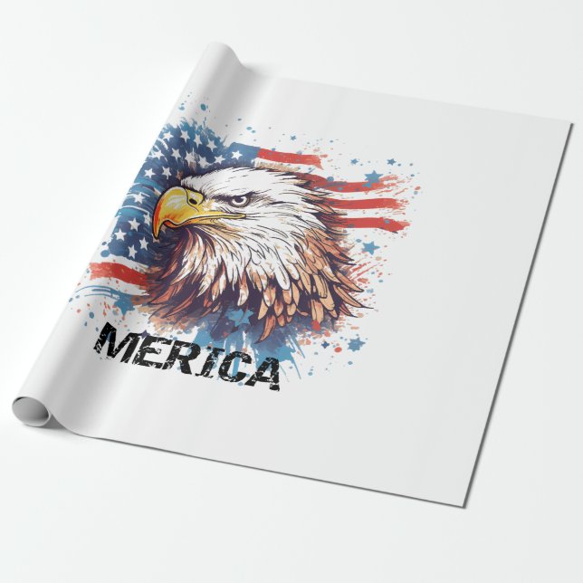 Vintage American Eagle  Wrapping Paper (Unrolled)