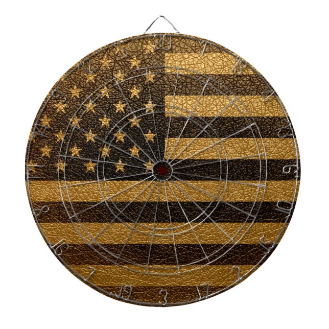 Vintage American Flag #2 Dartboard (Front)