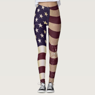Vintage American Flag #2 Leggings