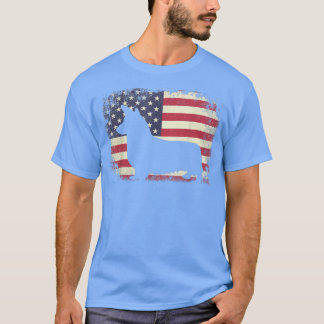 Vintage American Flag 4th of July Corgi Dad Mum Do T-Shirt