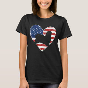Vintage American Flag 4th of July Havanese Dad Mum T-Shirt