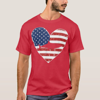 Vintage American Flag 4th of July Shark Dad Mum Sh T-Shirt