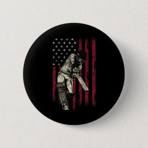 Vintage American Flag 4th Of July Tee Gift 6 Cm Round Badge