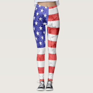 Vintage American Flag #5 Leggings