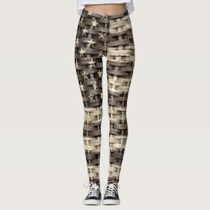 Vintage American Flag #6 Leggings