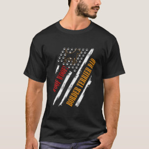 Vintage American Flag American Woof Woof! Border T T-Shirt